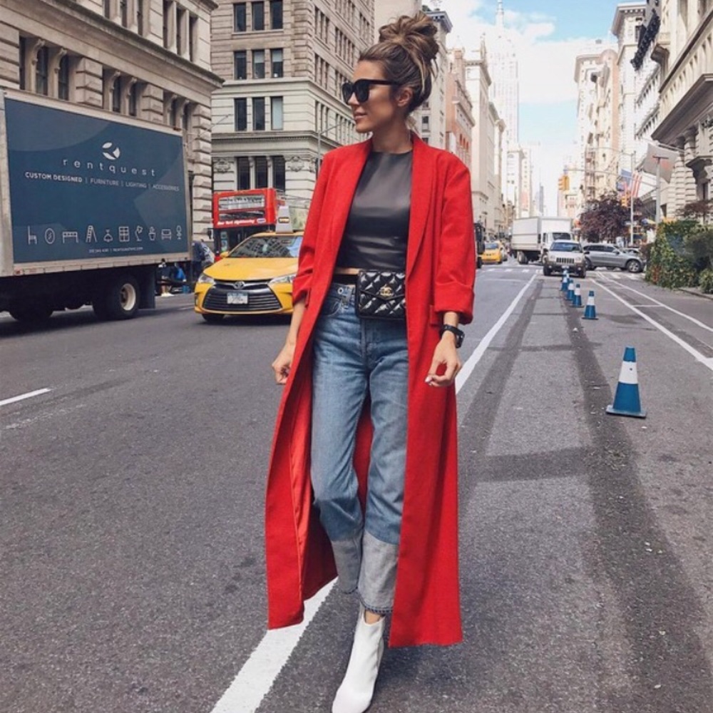 Alice and olivia Angela coat . Red